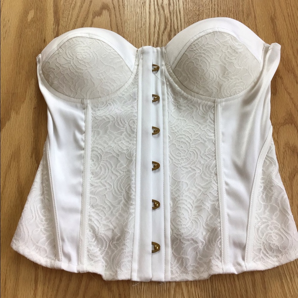 white corset top